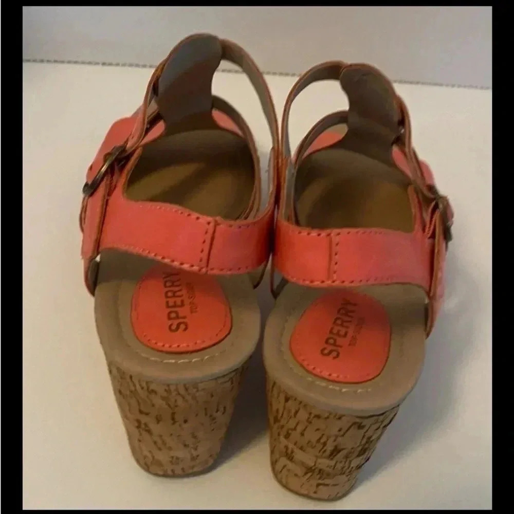 SPERRY Dawn Day Coral wedges size 9 - Picture 8 of 8
